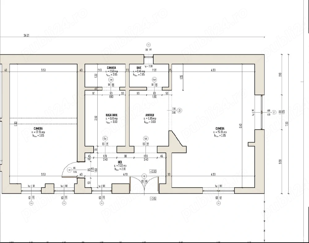 Vand central 2 apartamente, 100 mp