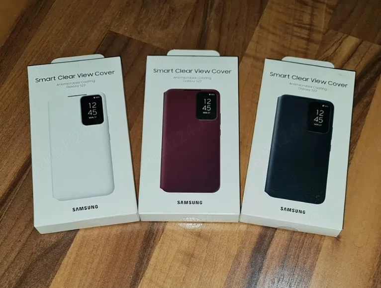 Husa flip activa originala Samsung Smart Clear View Cover S22 5G S901