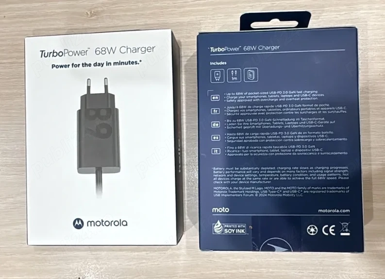 Incarcator original Motorola Turbo Power 68W + cablu usbC Moto Edge G