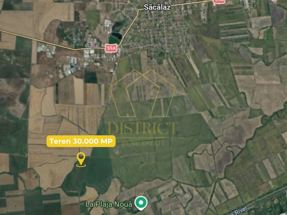 COM 0% Teren extravilan industrial la drumul judetean | Sacalaz