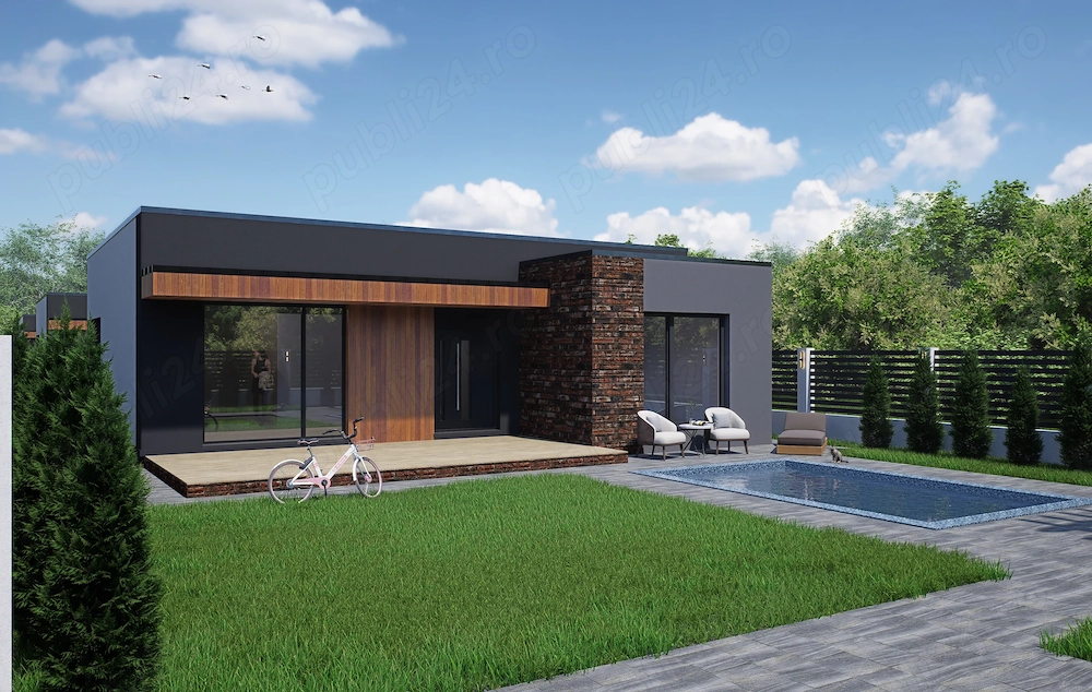 Proprietate noua Sat Costi cu piscina st 470 mp zona de intrare in sat