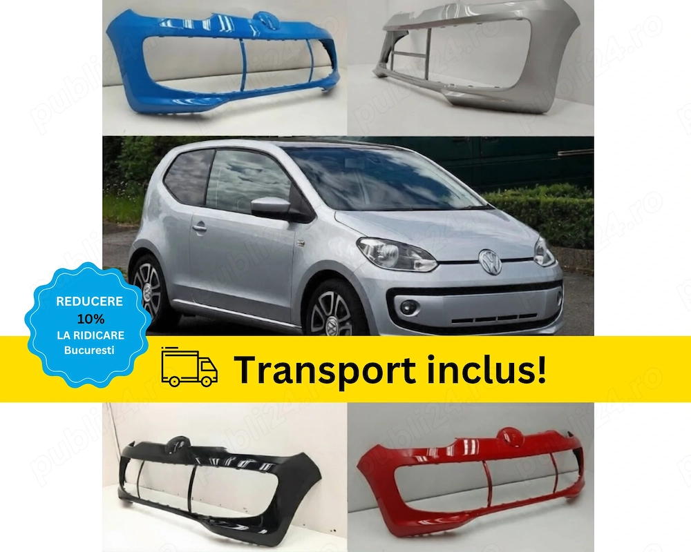 Bara fata VW UP 2012-2016 Negru Rosu Alb Gri Albastru Verde VOPSITA