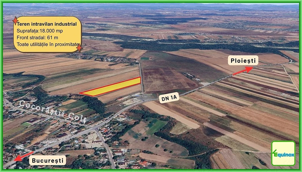 Teren intravilan-industrial de vânzare, Cocorăștii Colț, Prahova ECX95761