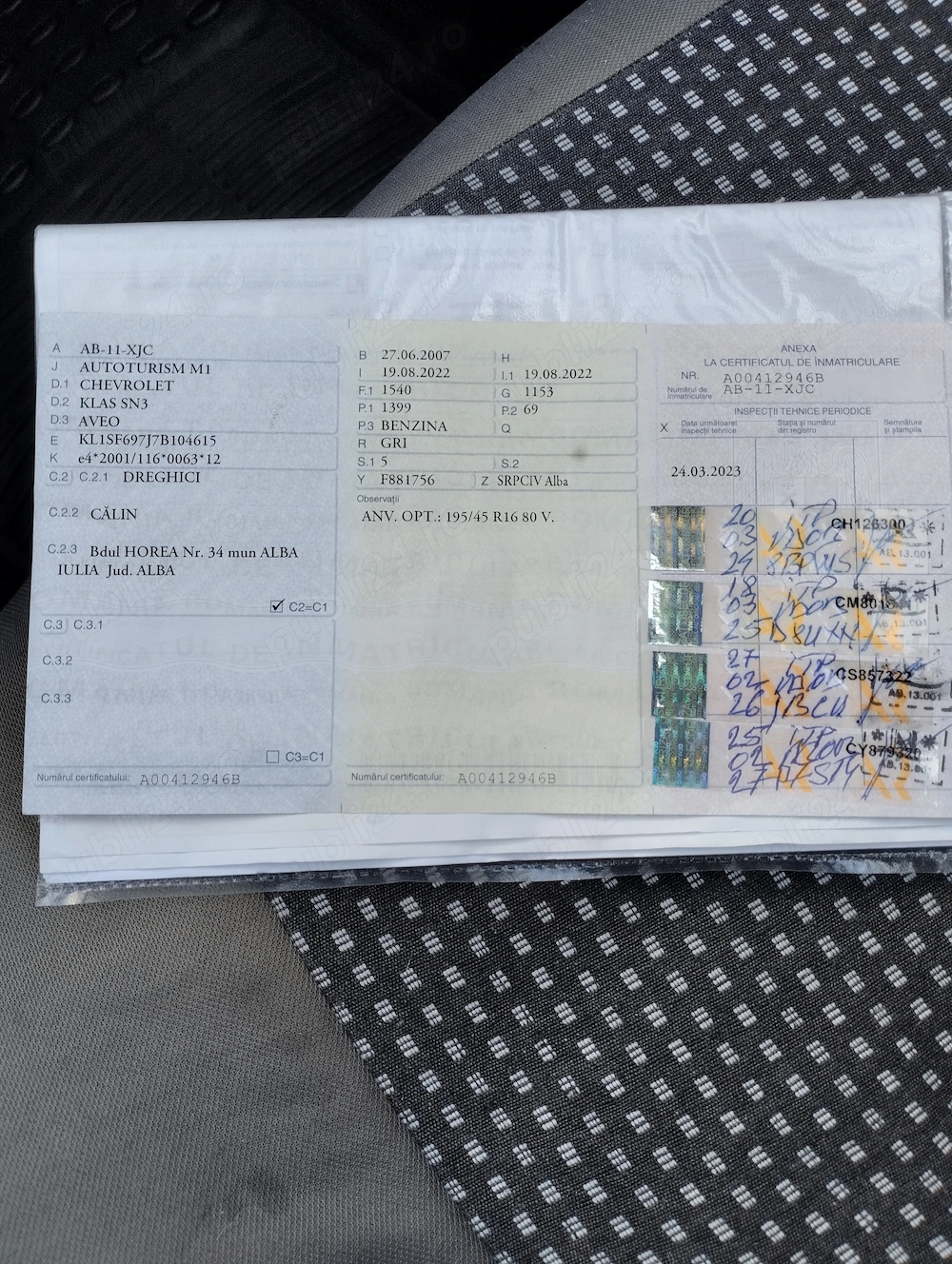 Se vinde cu acte în regula