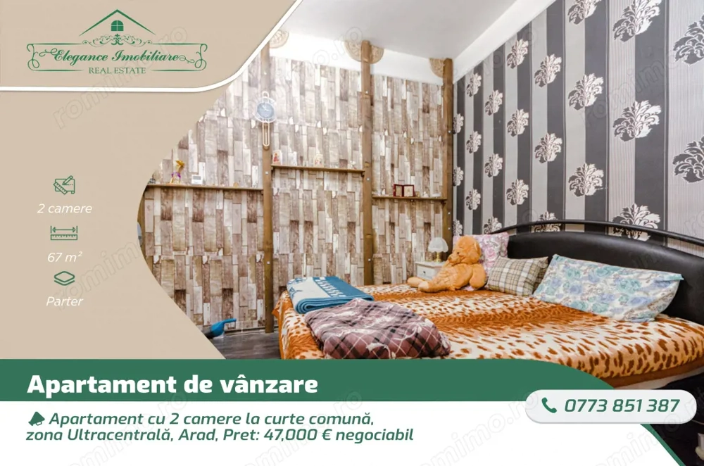 Apartament 2 camere la curte comuna, zona Ultracentrala, Arad