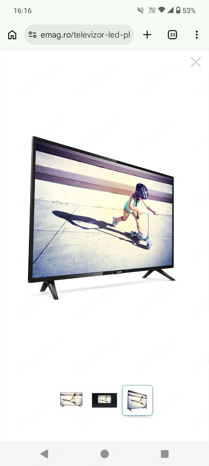 Televizor Philips led,pixel plus HD, 80 cm,32 ''