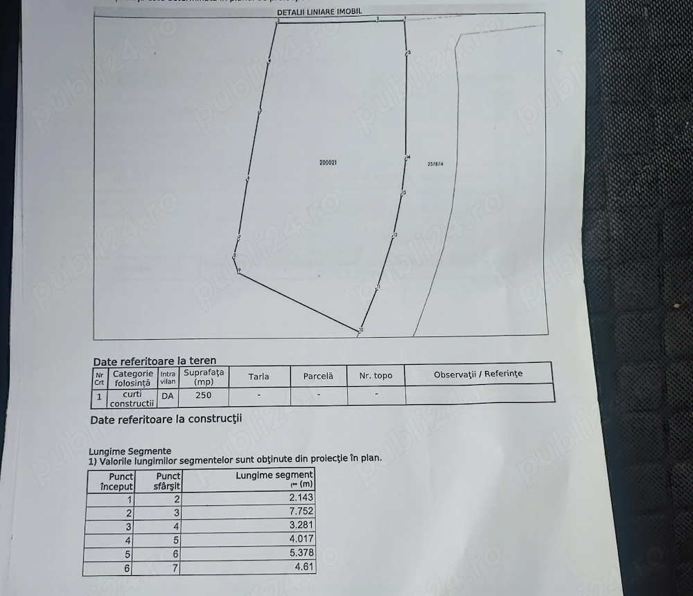 Teren intravilan 250 mp de vânzare   zona Capitol Bulevardul Mamaia 