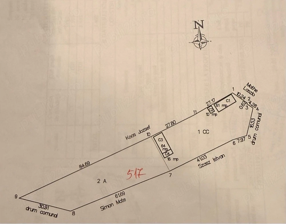 Teren intravilan 1500 mp