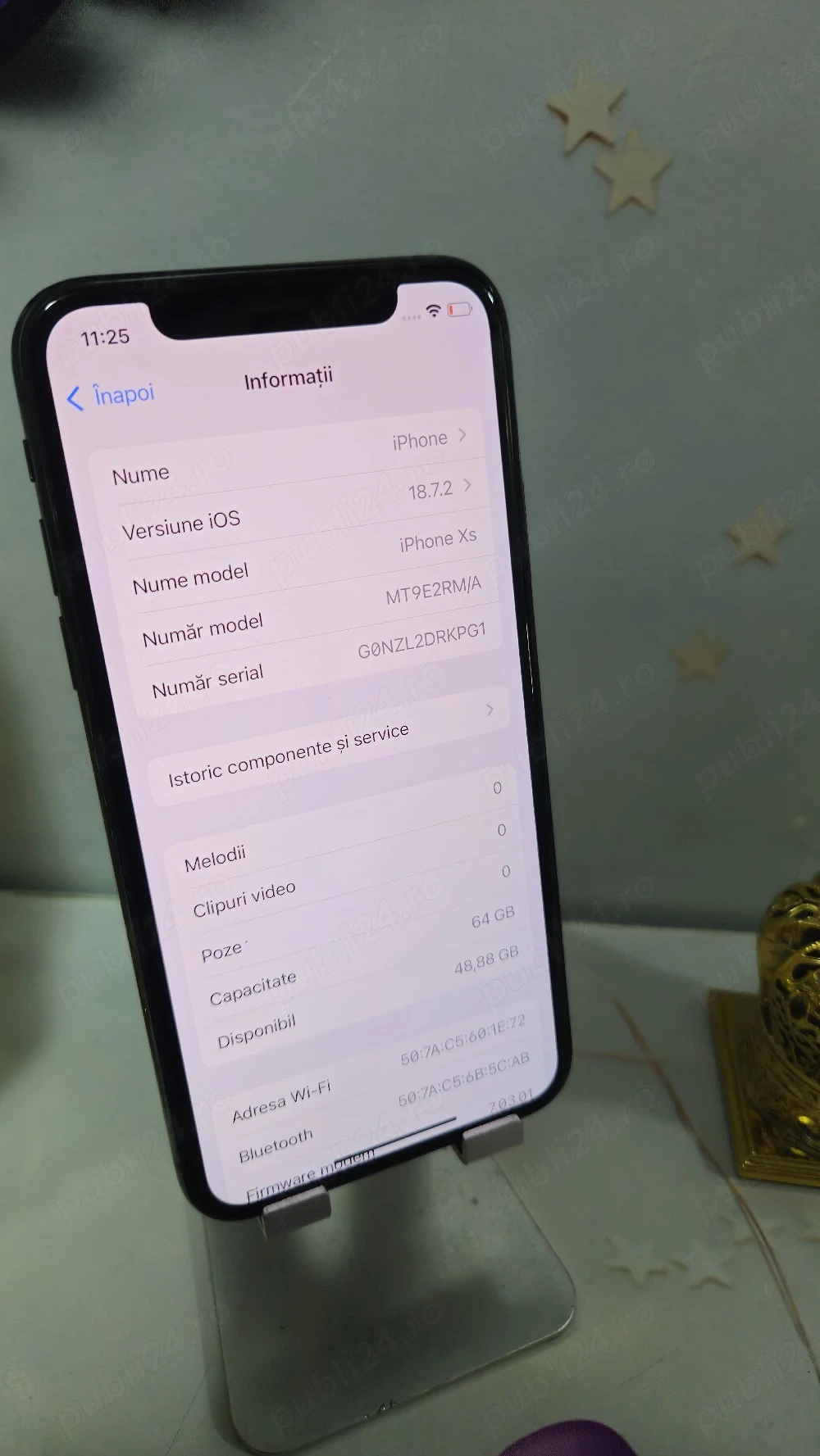 iPhone XS Black 64GB Baterie:77% Pre  fix!