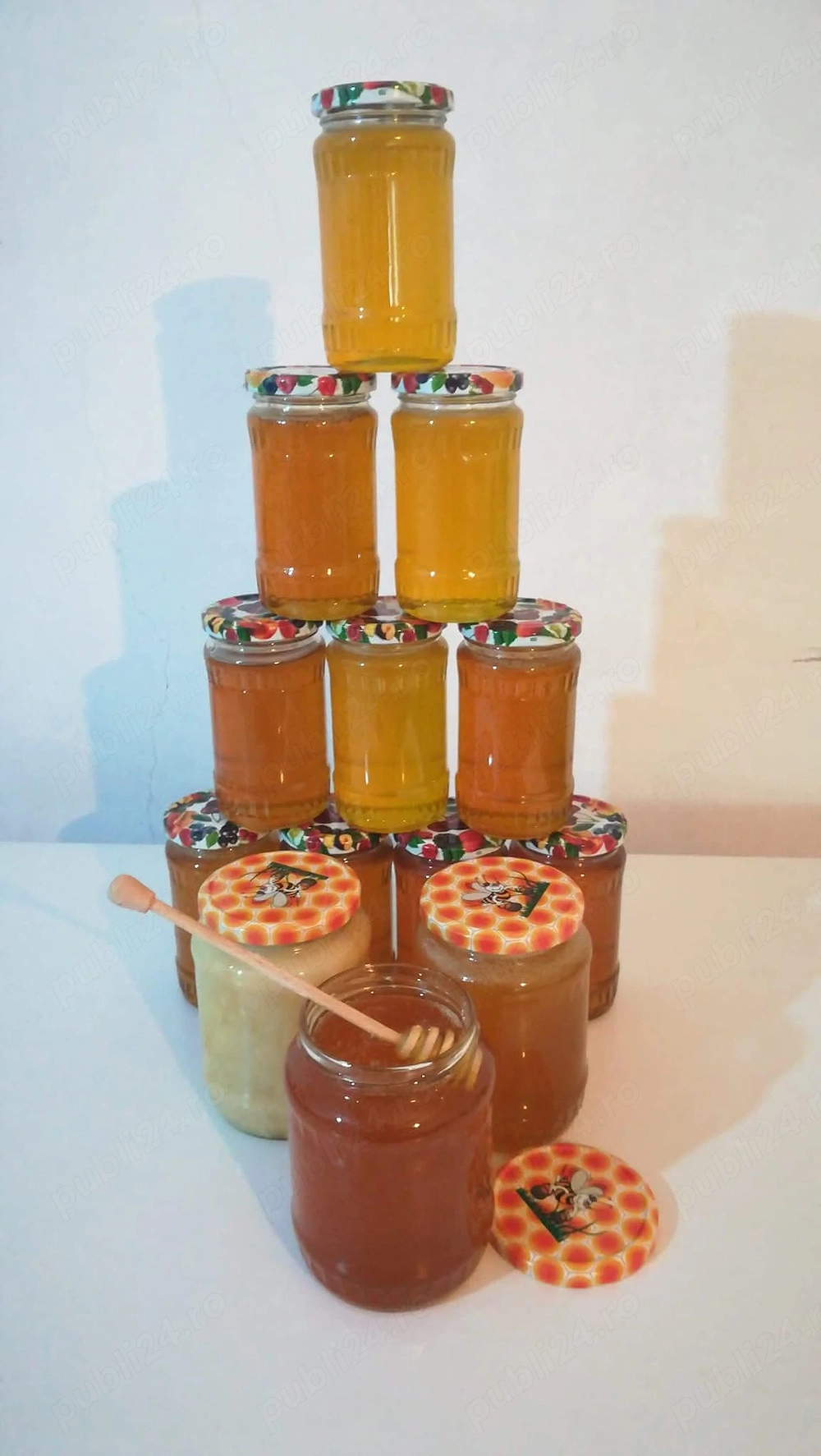 Miere de tei, salcâm și polifloră - 100% naturală - Stupina Caramet