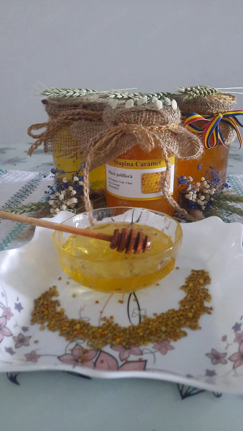 Miere de tei - Miere de salcâm - Miere polifloră - Miere 100% naturală