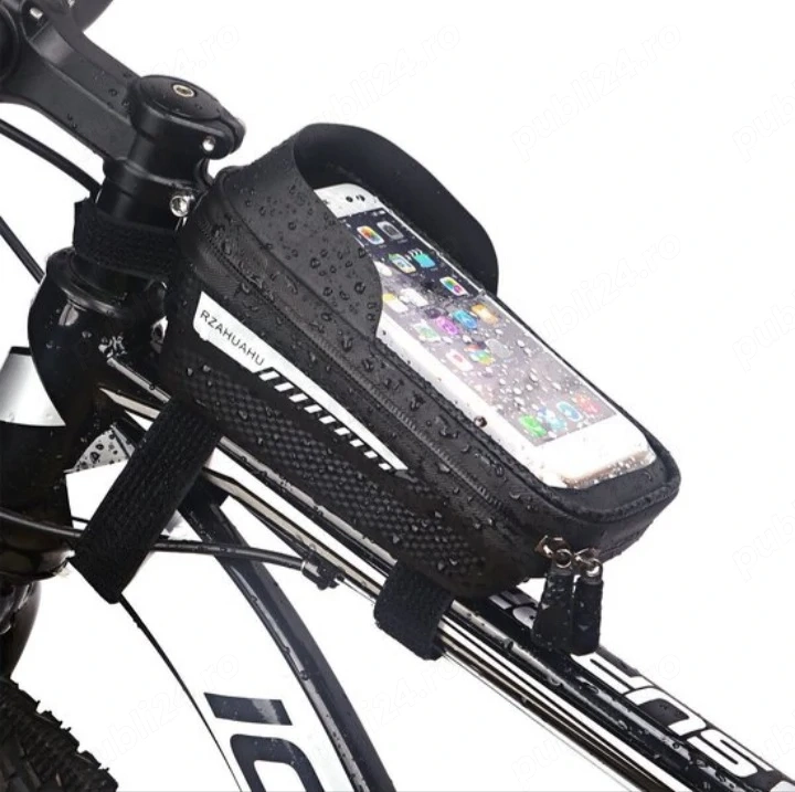 Geantă impermeabila suport telefon cadru bicicleta mtb cirsiera borseta parasolar antisoc
