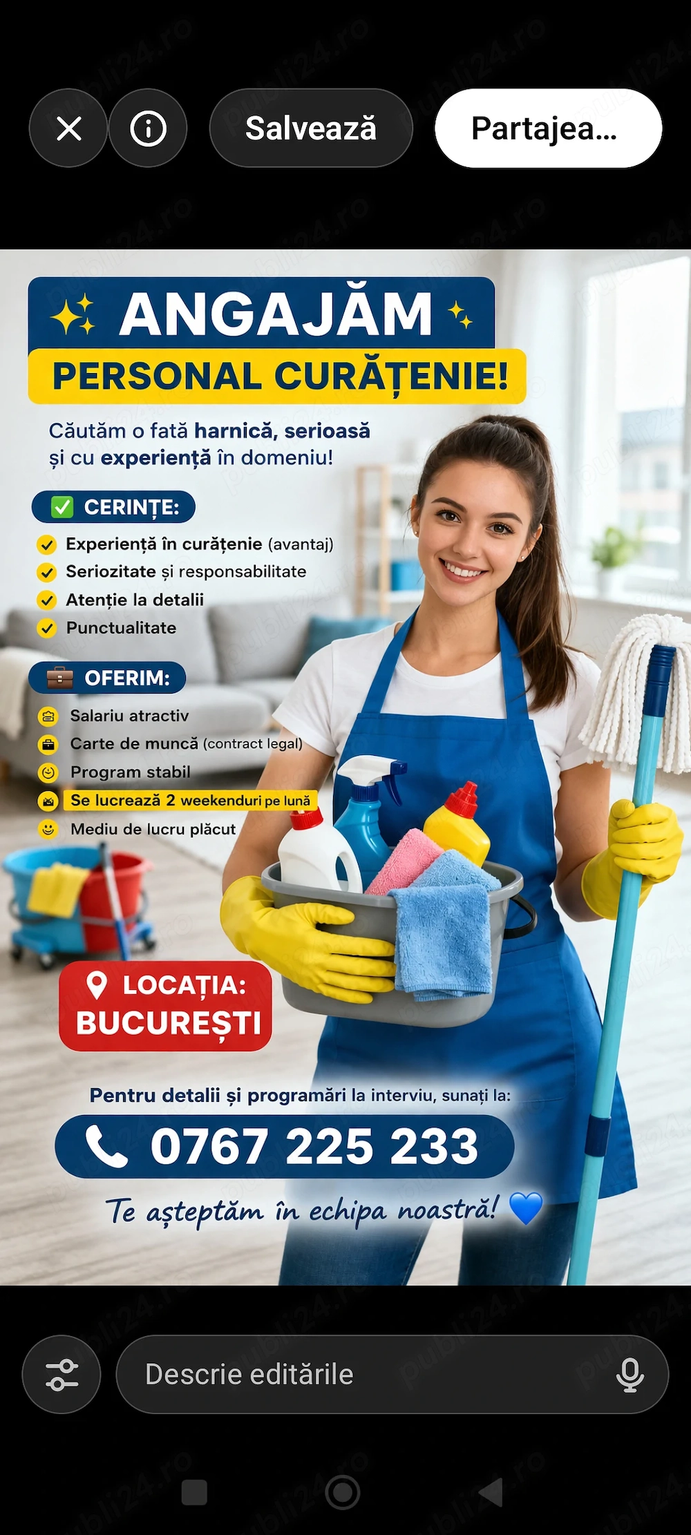 Angajam personal firma curățenie 