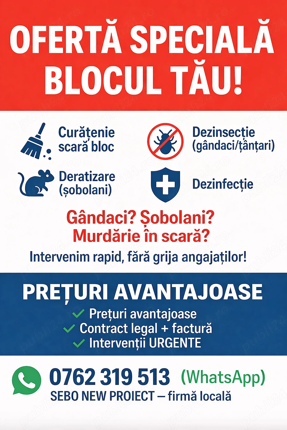! Curățenie + Deratizare dintr-un Singur Loc 