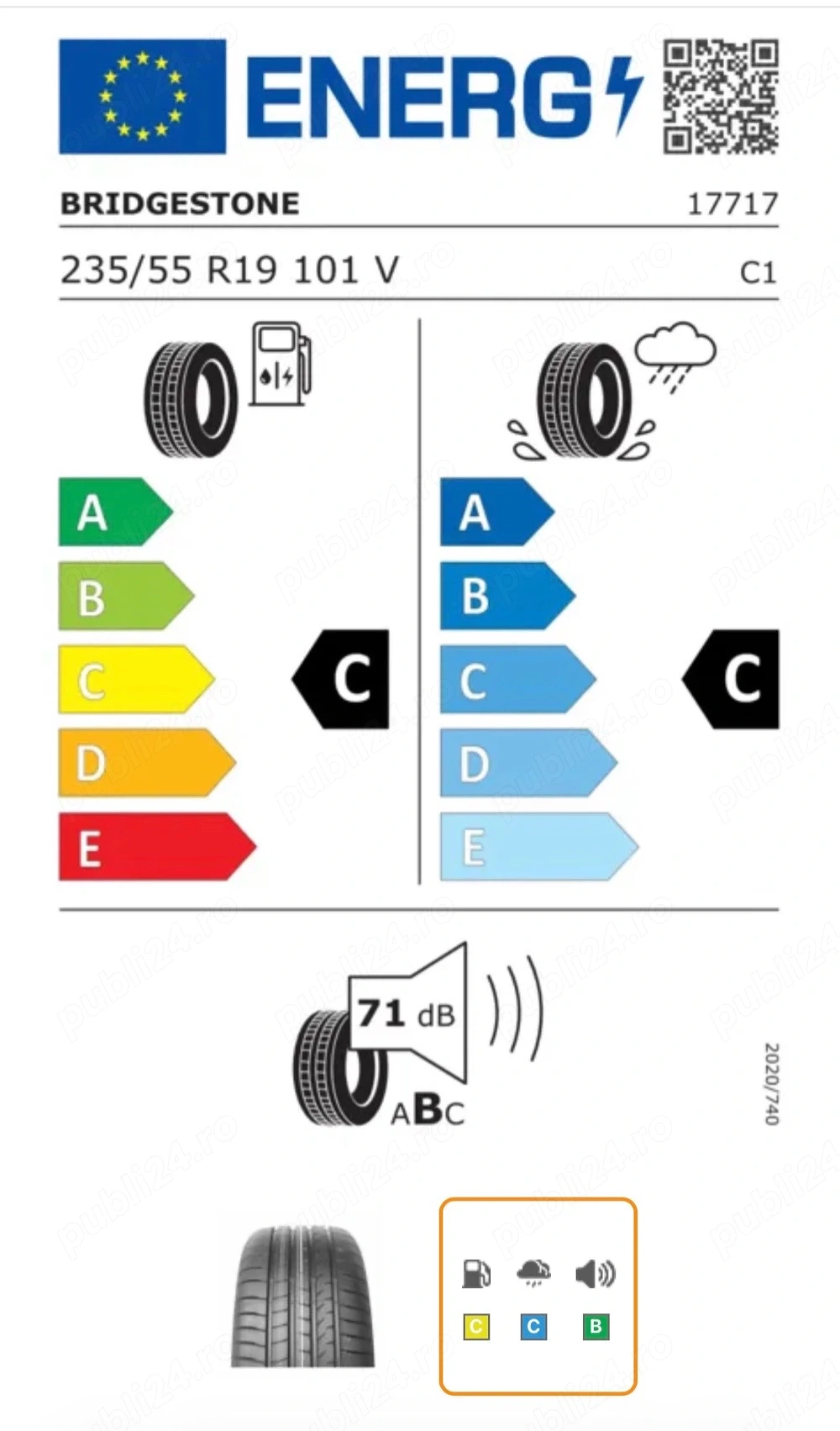 Set anvelope de vara Bridgestone Alenza 001 235/55/r19 101V