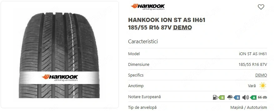 Anvelope vara Hankook 185/55R16 