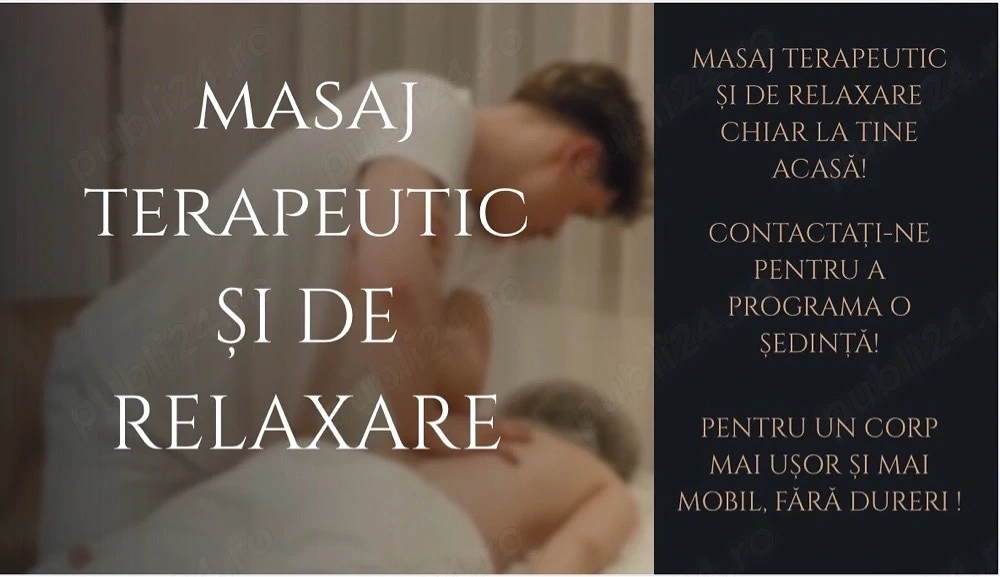 Masaj terapeutic și de relaxare la domiciliu în Brașov și împrejurimi