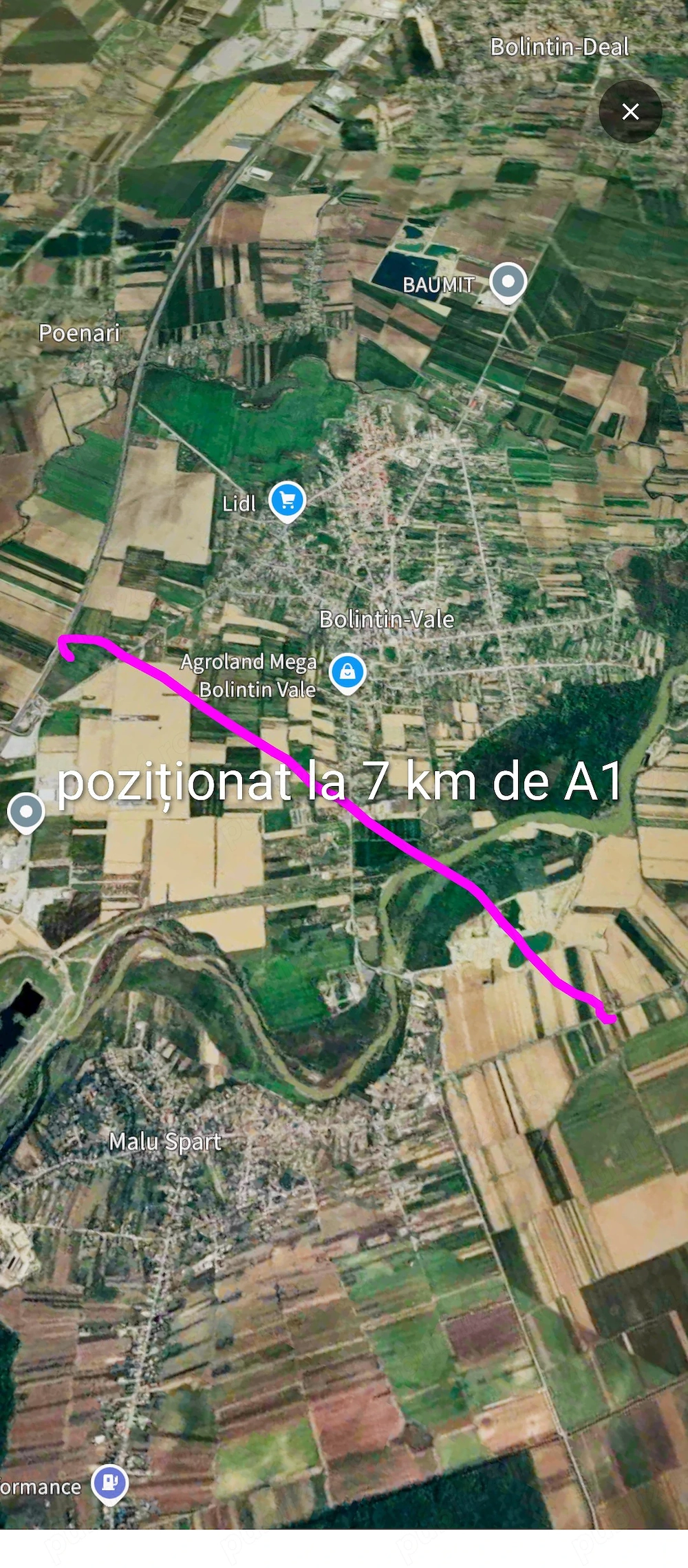 2300 mp teren intravilan de vanzare- ieșire la Drum județean. Acte in regulă 