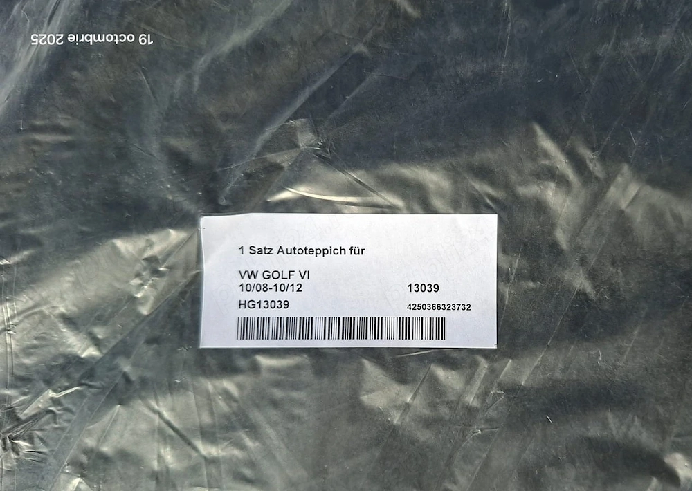 Set Covorase interioare TIGUAN, GOLF VI - Mocheta - originale