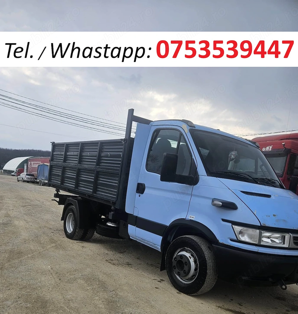 Autoutilitara Iveco Daily 65C15, an 2006, basculeaza pe 3 parti, 6,5 tone