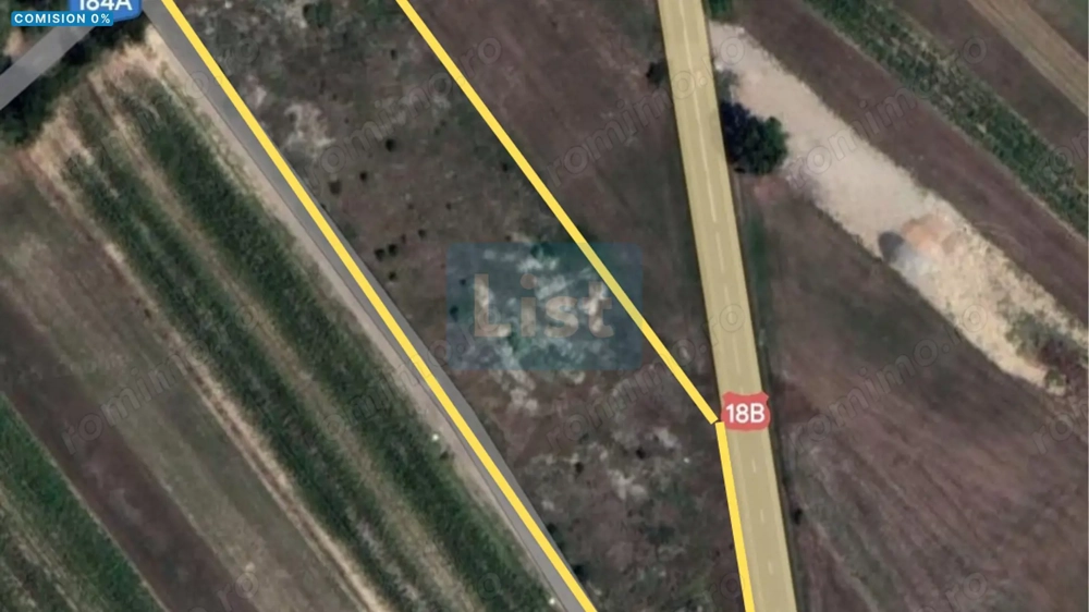 Teren de vanzare in Dumbravita 88 ari cu front la drumul national 18B