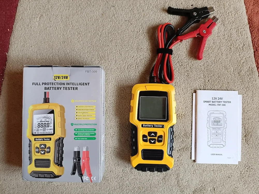 Tester Baterie Auto FBT-300 12V-24V, 100-2000 CCA, 2-220 Ah - NOU, SIGILAT