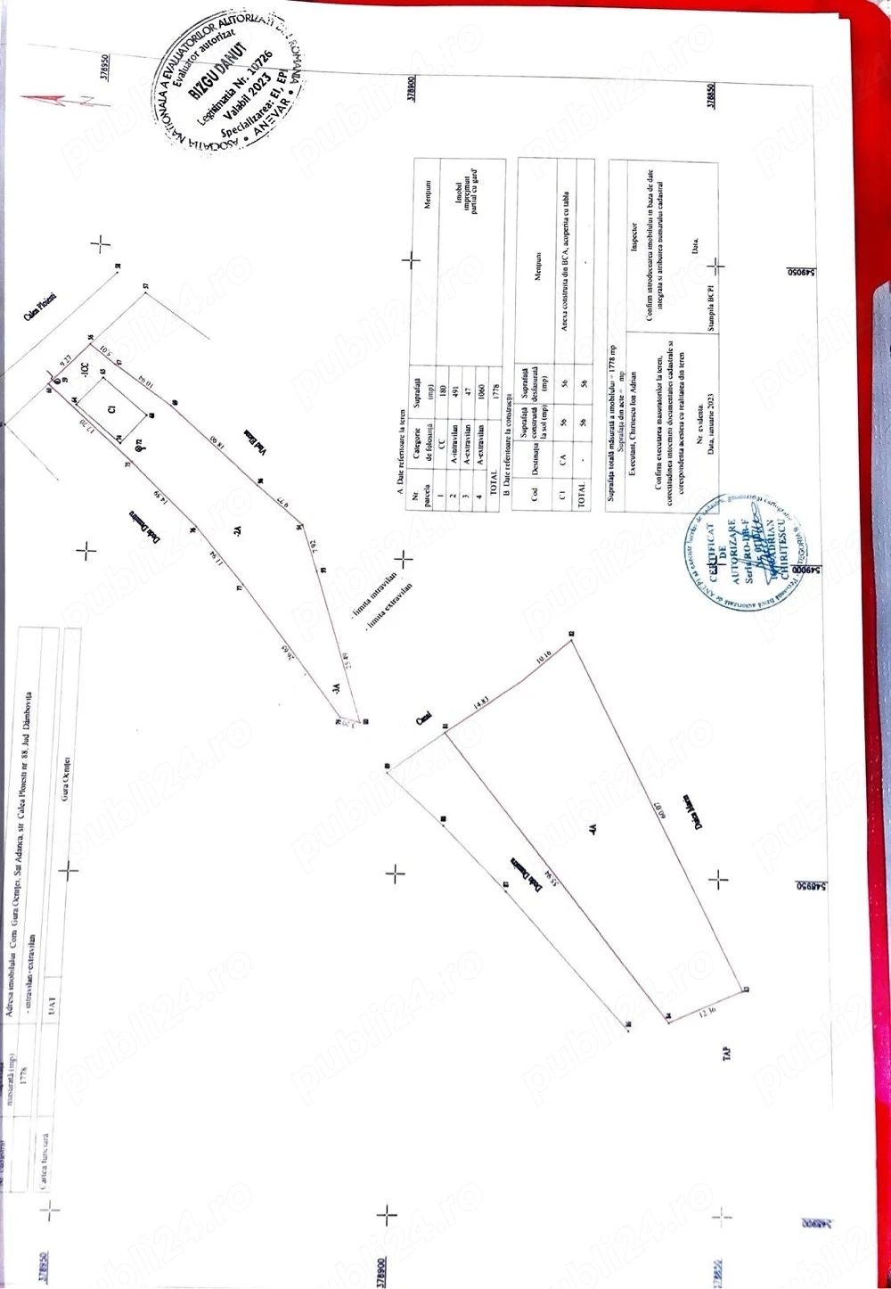 vand teren + cladire sau inchiriez