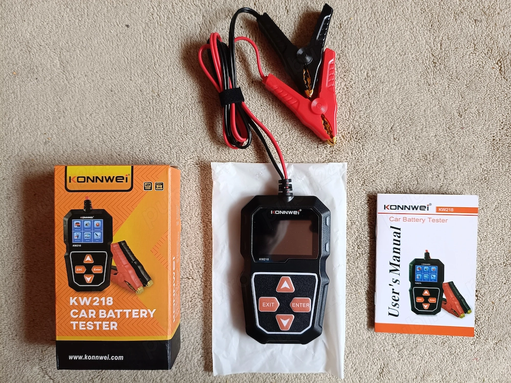 Tester Baterie Auto KONNWEI KW218 - 6/12V, 100-2000CCA, 2-220Ah - NOU, SIGILAT