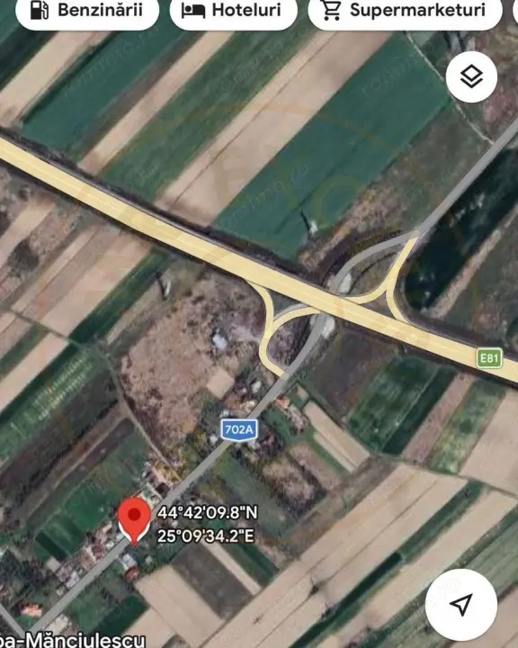 Teren 5216 mp la 2 pasi de autostrada A1 