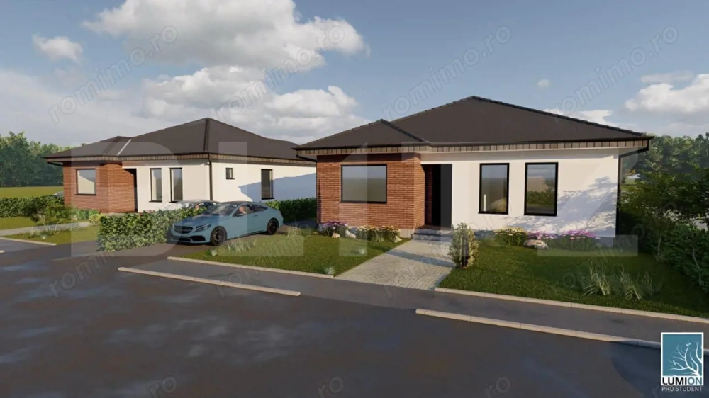 Casă modernă de vânzare în Petin, 4 camere, 100 mp utili, 500 mp teren