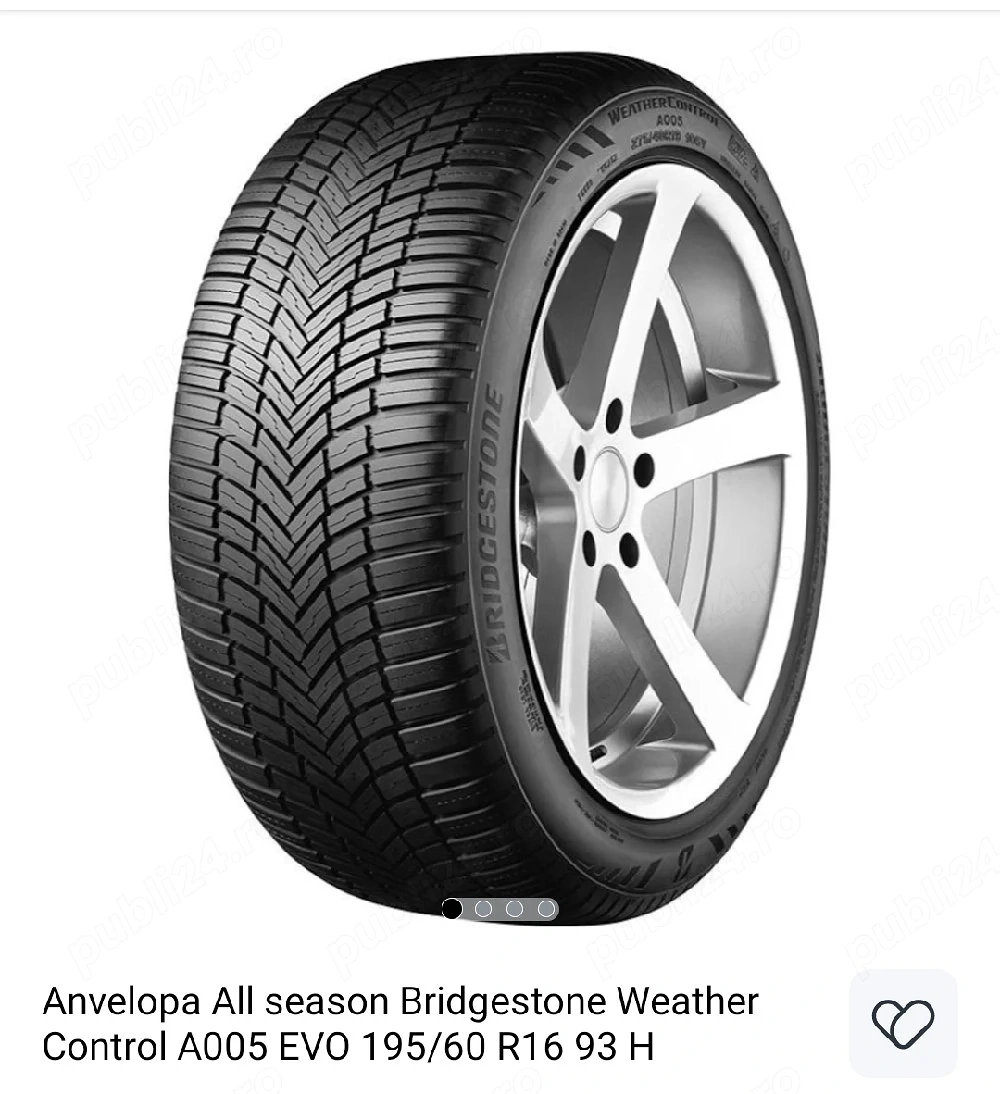 Anvelopa All season Bridgestone Weather Control A005 EVO 195 60 R16 93 H