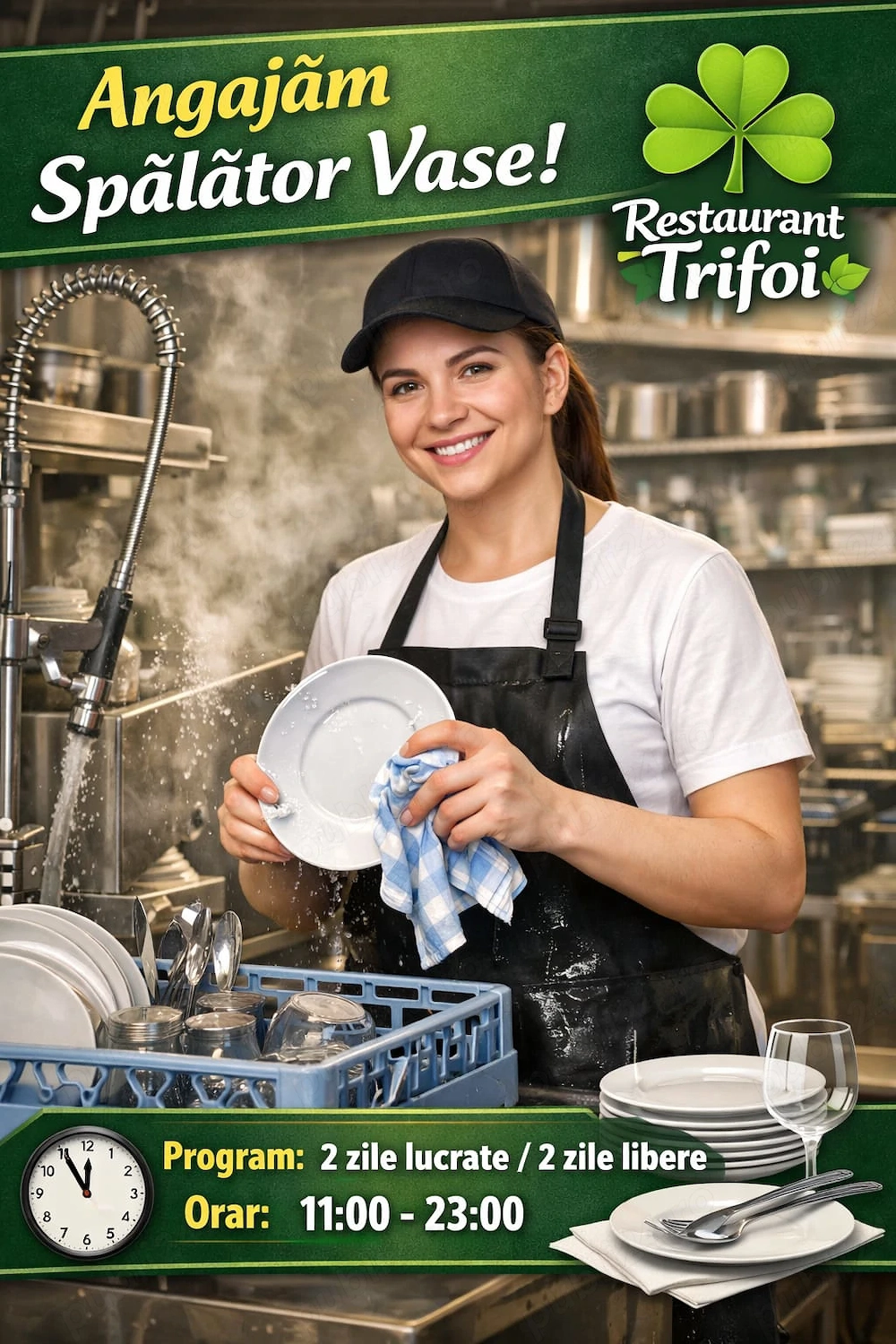 Spalator vase - Restaurant Trifoi - Game World Mall Vitan