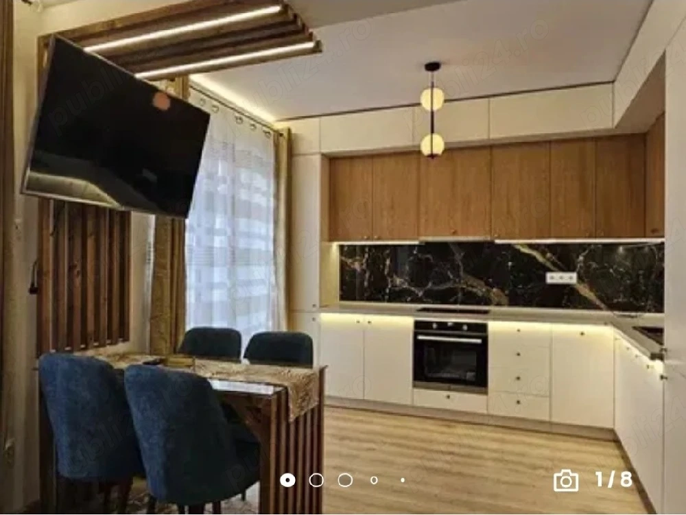 Apartament 2 camere ultrafinisat, mobilat și utilat la cheie, terasă 12mp, în Terra,Floresti