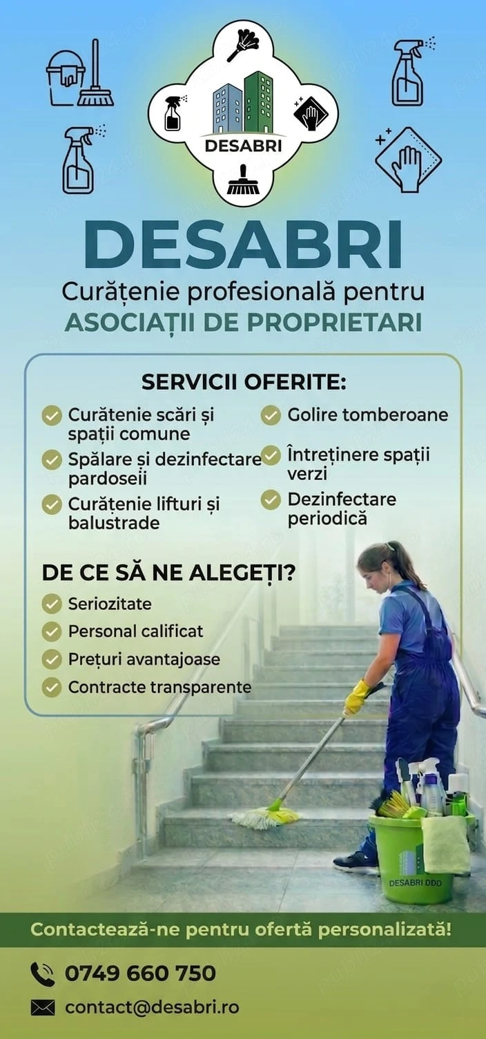 Curatenie scari bloc Timisoara 