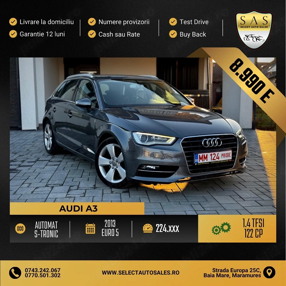 Audi A3 1.4tfsi   Cutie Automata S tronic   cash sau rate 