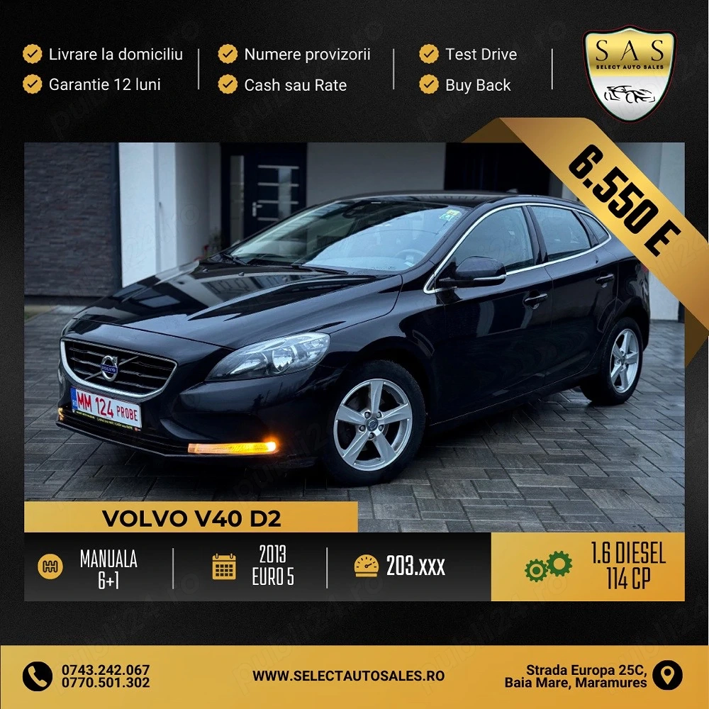 Volvo v40 D2   1.6 Diesel    cash sau rate 
