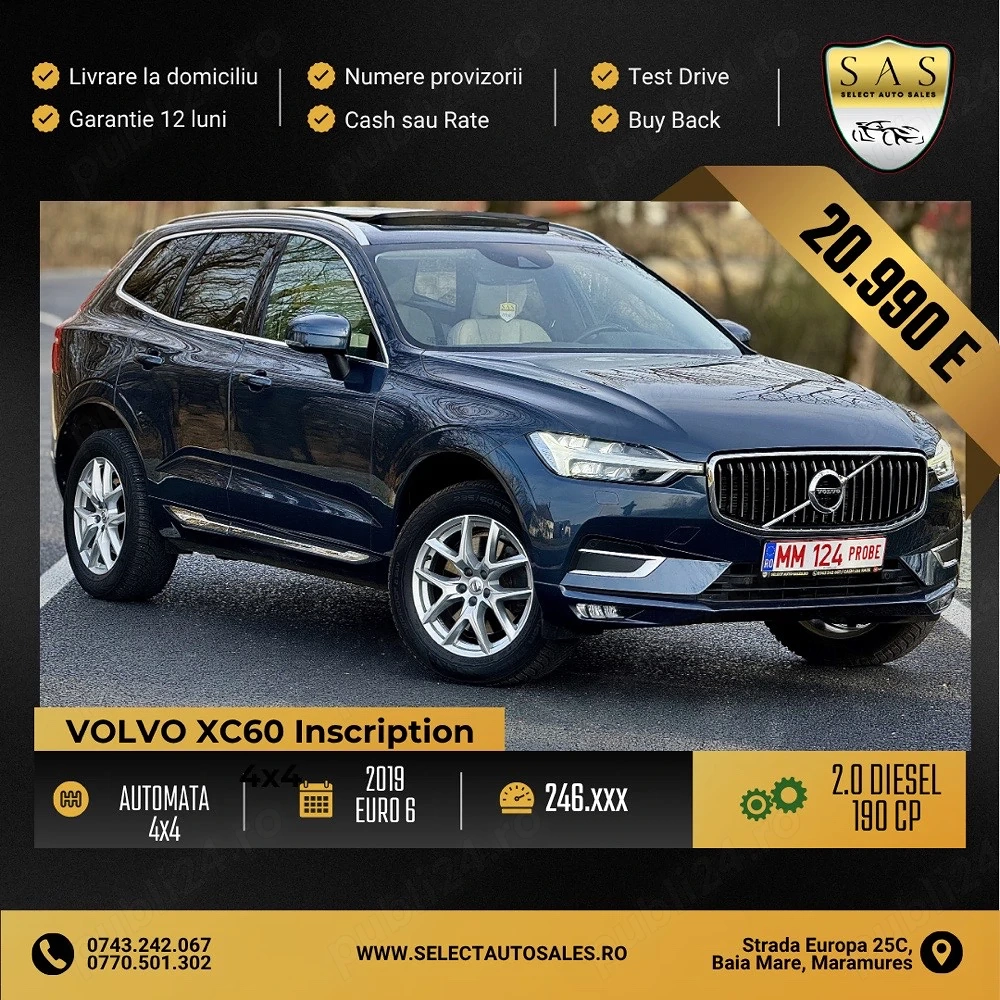 Volvo Xc60 Inscription    2.0 Diesel   AWD 4x4    cash sau rate 
