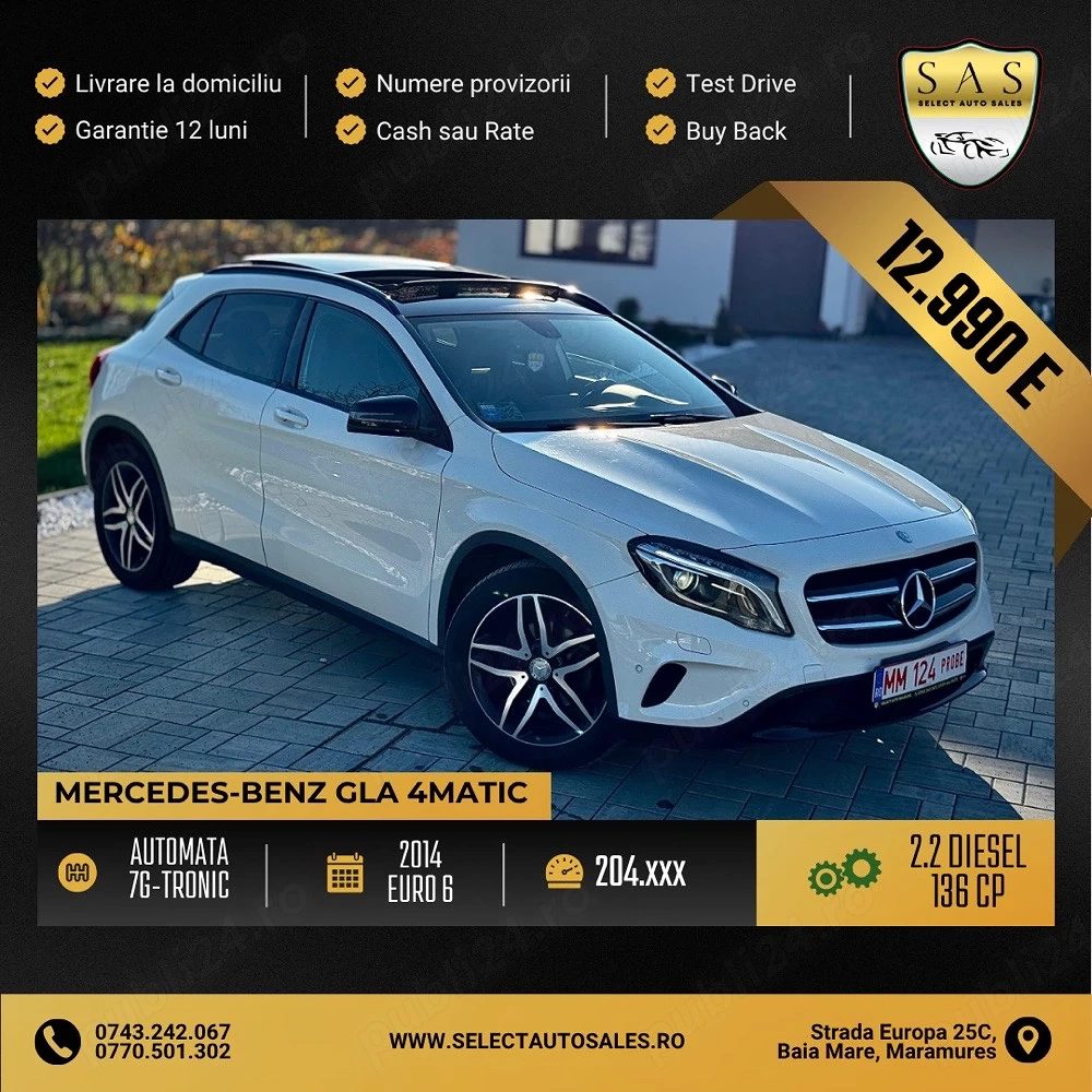 Mercedes Benz Gla - Sport Packet 4matic - Automat - Diesel Euro6- Cash sau Rate