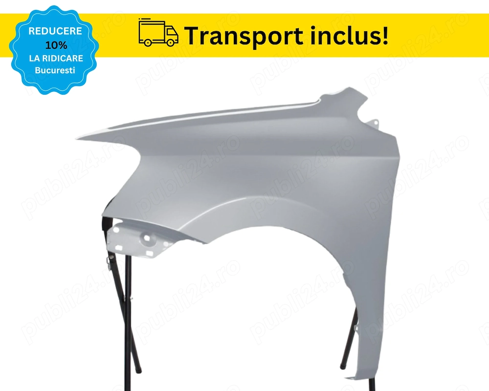 Aripa stanga Fata VW Polo 6R 6C 2009-2017 Gri LA7W VOPSITA