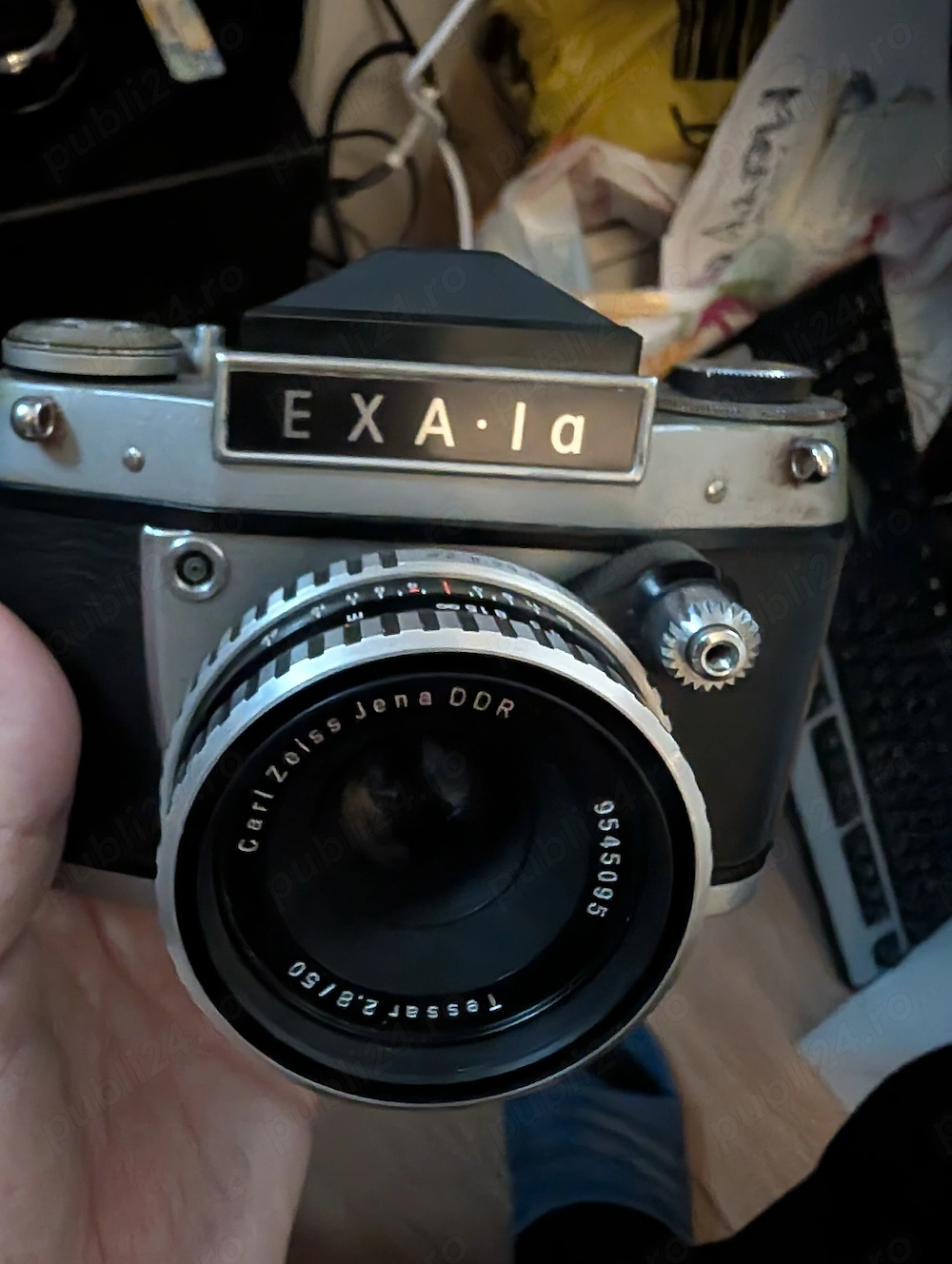 Aparat Foto Vintage SLR Exa 1a cu Obiectiv Carl Zeiss Jena 50mm f 2.8