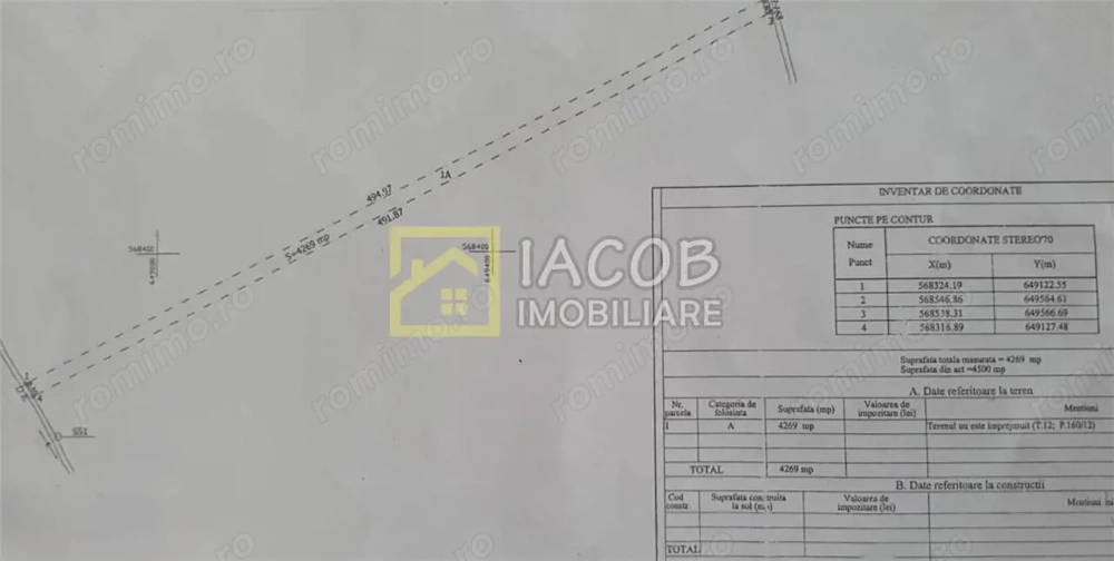 Teren 4269 mp com. Letea Veche, jud. Bacau