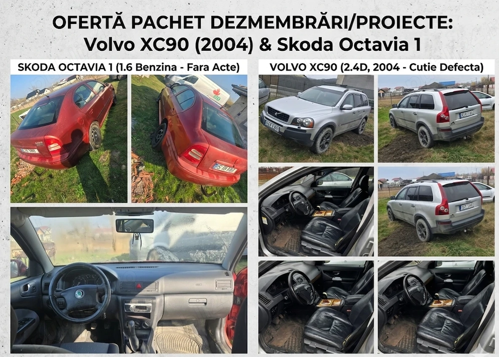 Vând Schimb Volvo XC90 (2004) defect & Skoda Octavia 1 (1.6 Benzina) fără acte