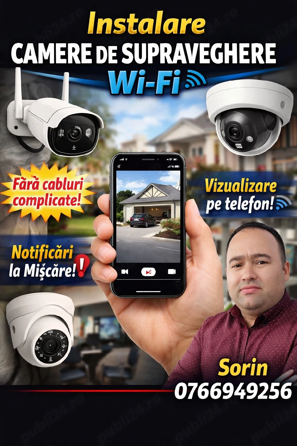 Instalez camere de supraveghere Wi-Fi   rapid și fără bătăi de cap 