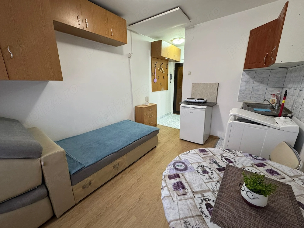 Garsoniera ingrijita zona Soarelui cu chirias, pretabila investitie, mobilata si utilata complet