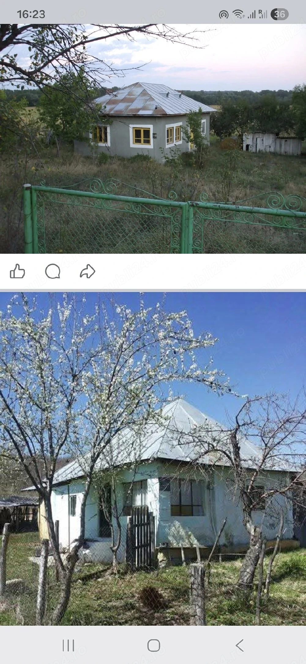 De vanzare doua case comuna Fartatesti-Valcea