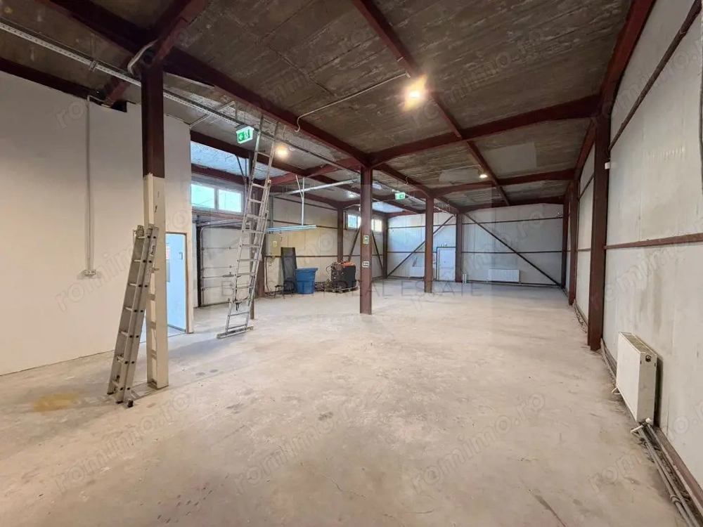 Hală industrială de închiriat Popești-Leordeni 361 mp + birouri 180 mp