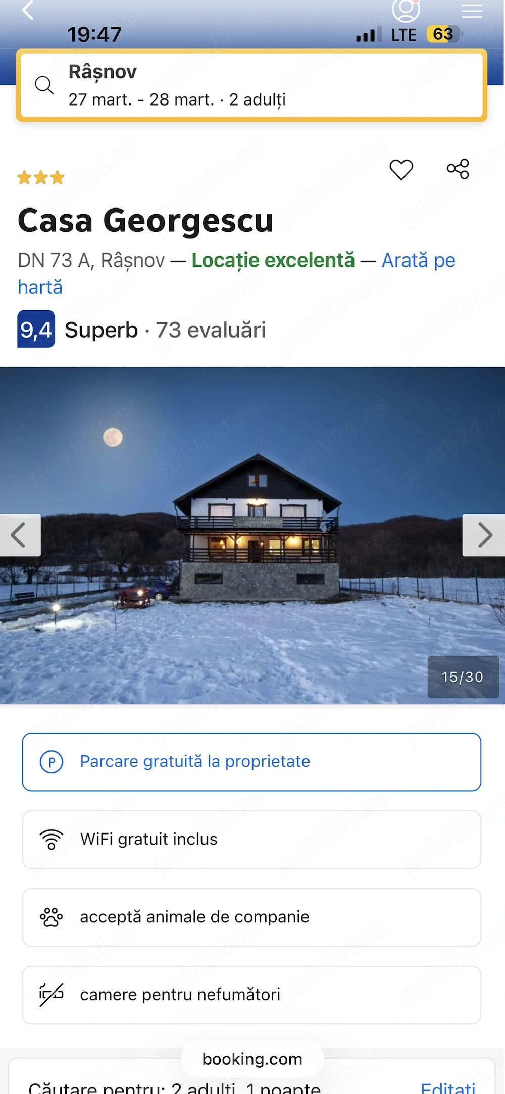 Cazare zona linistita Rasnov