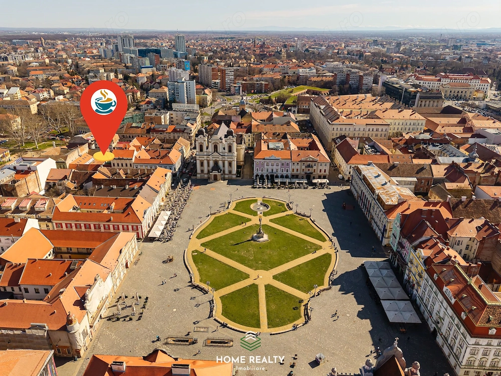 COMISION 0% I Afacere - cafenea de vînzare în Timișoara - P-ța Unirii.