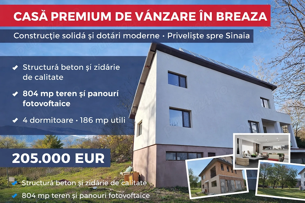 Casa Breaza construita ca la carte , acces facil , panorama deosebita