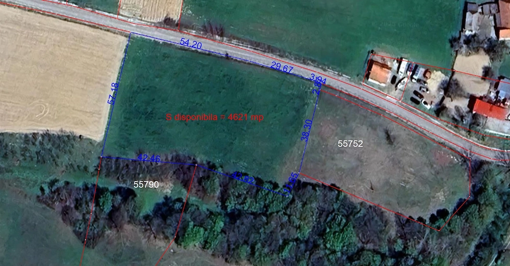 Teren intravilan 4621 mp, front stradal 90 mp, Lazareni, Bihor